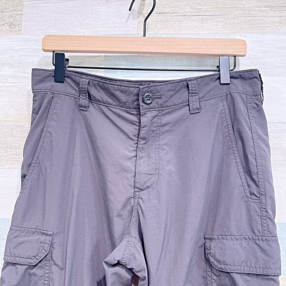 EDDIE BAUER Insect Shield Repellent Hiking Pants Gray Nylon Outdoor Mens 30x32 - Picture 2 of 8